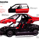 The Autozam AZ-1, one of the maddest cars ever put on sale. This one is exploded, so you can see the gullwing doors. Photo: Mazda